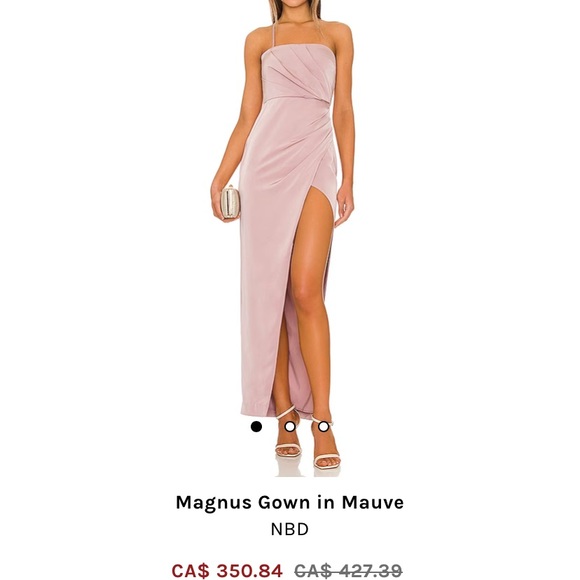 Revolve Magnus gown in mauve. NBD - Picture 2 of 3